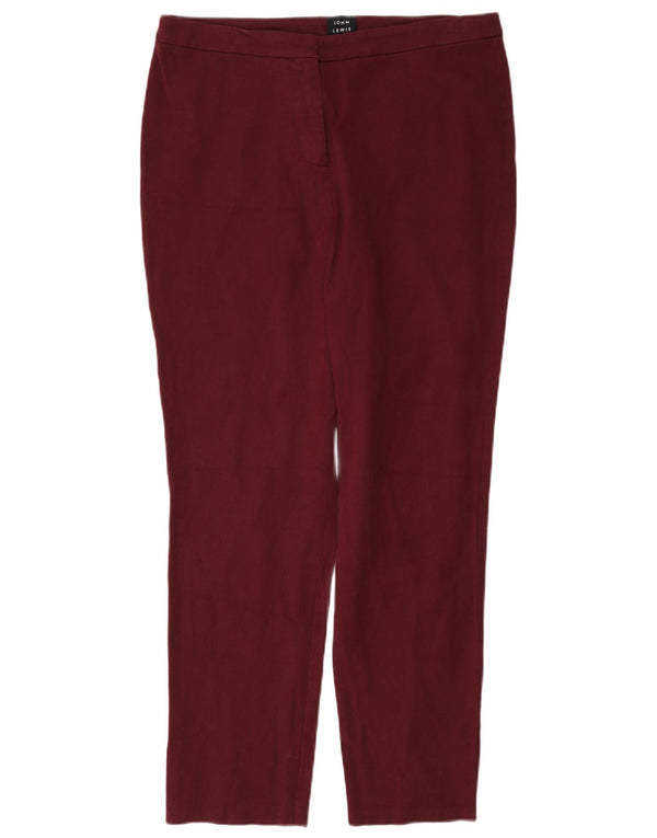 Spodnie damskie John Lewis Slim Casual UK 12 Medium W32 L28 Burgundowe