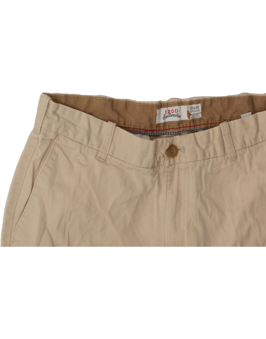 IZOD Mens Straight Chino Trousers W32 L30 Beige Cotton Vintage Izod and Second-Hand Izod from Messina Hembry 