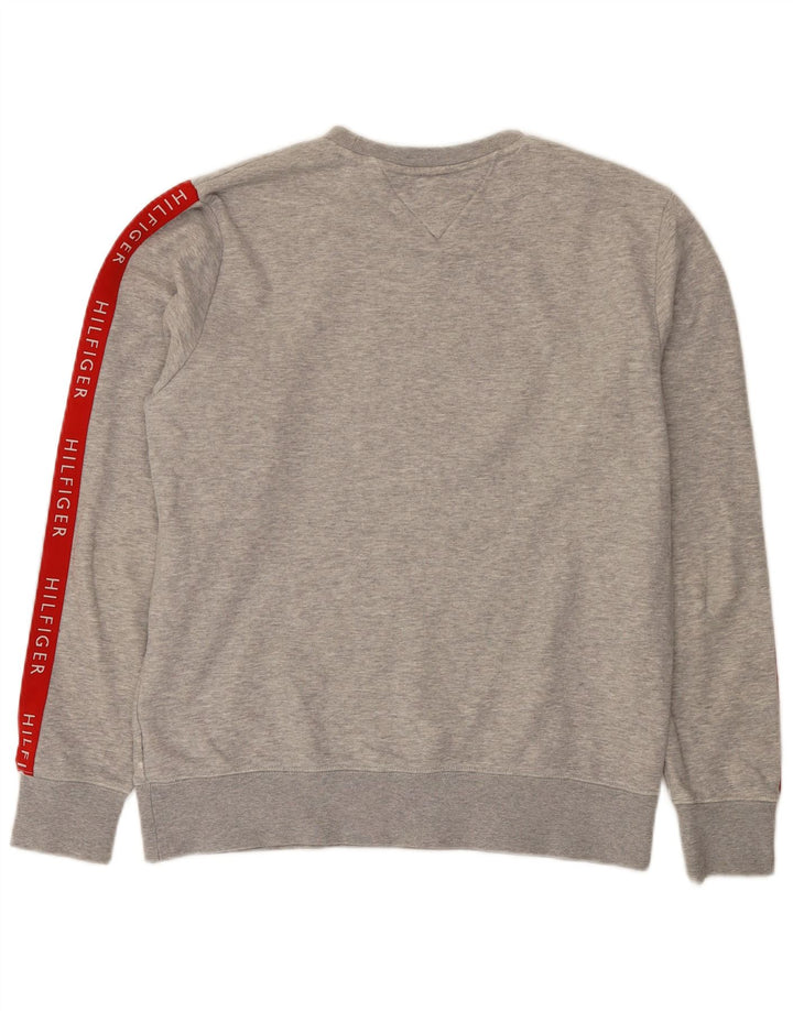 Felpa grafica da uomo Tommy Hilfiger Maglione grigio medio color block