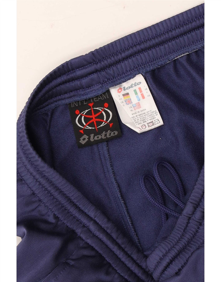 Lotto Womens Tracksuit Trousers UK 16 Large Navy Blue Polyester