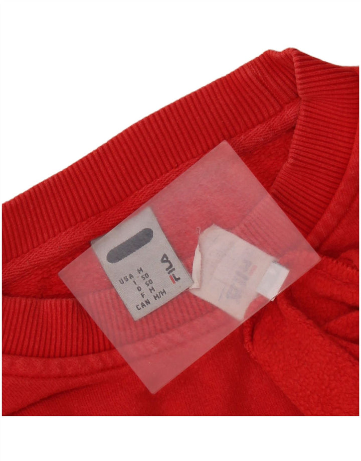 FILA Herren-Sweatshirt mit Grafik, mittelrote Baumwolle