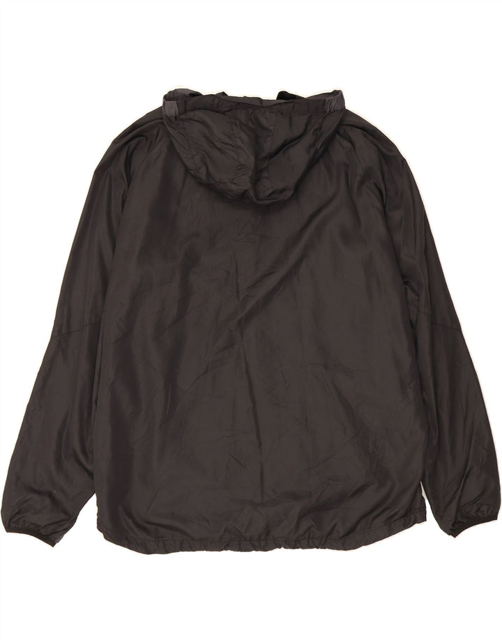 UMBRO Mens Hooded Rain Jacket UK 44 2XL Black Colourblock Polyester Vintage Umbro and Second-Hand Umbro from Messina Hembry 