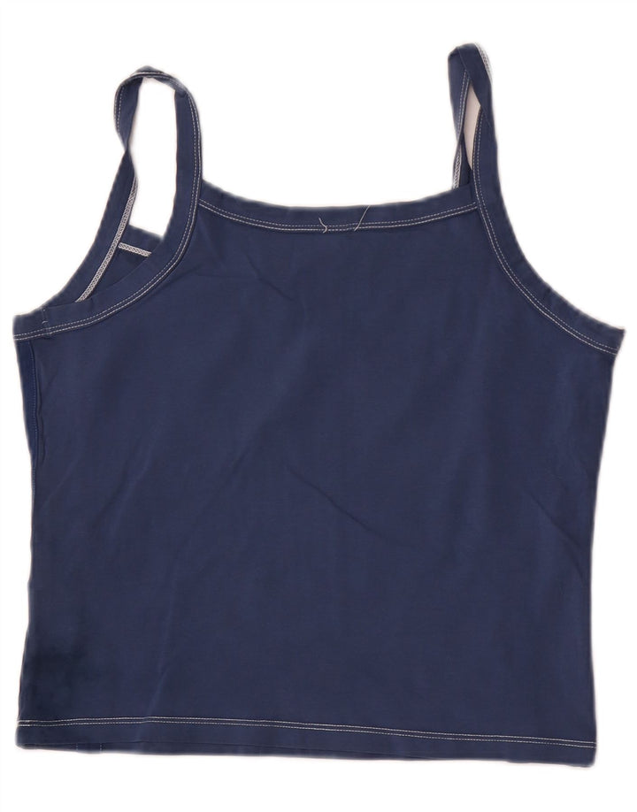 North Sails Womens Graphic Cami Top UK 14 Large Navy Blue Cotton
