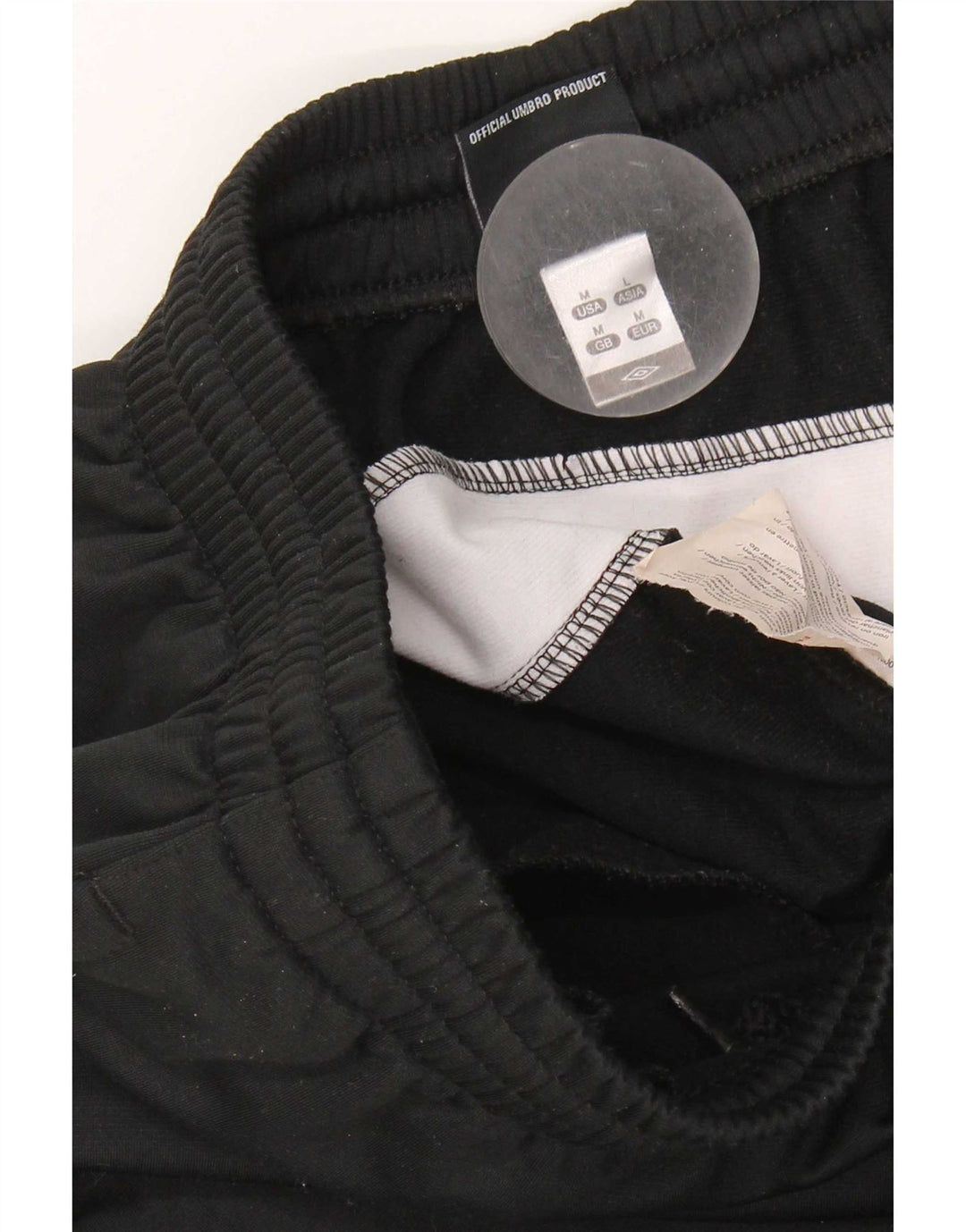Umbro Mens Tracksuit Trousers Joggers Medium Black Colourblock Polyester