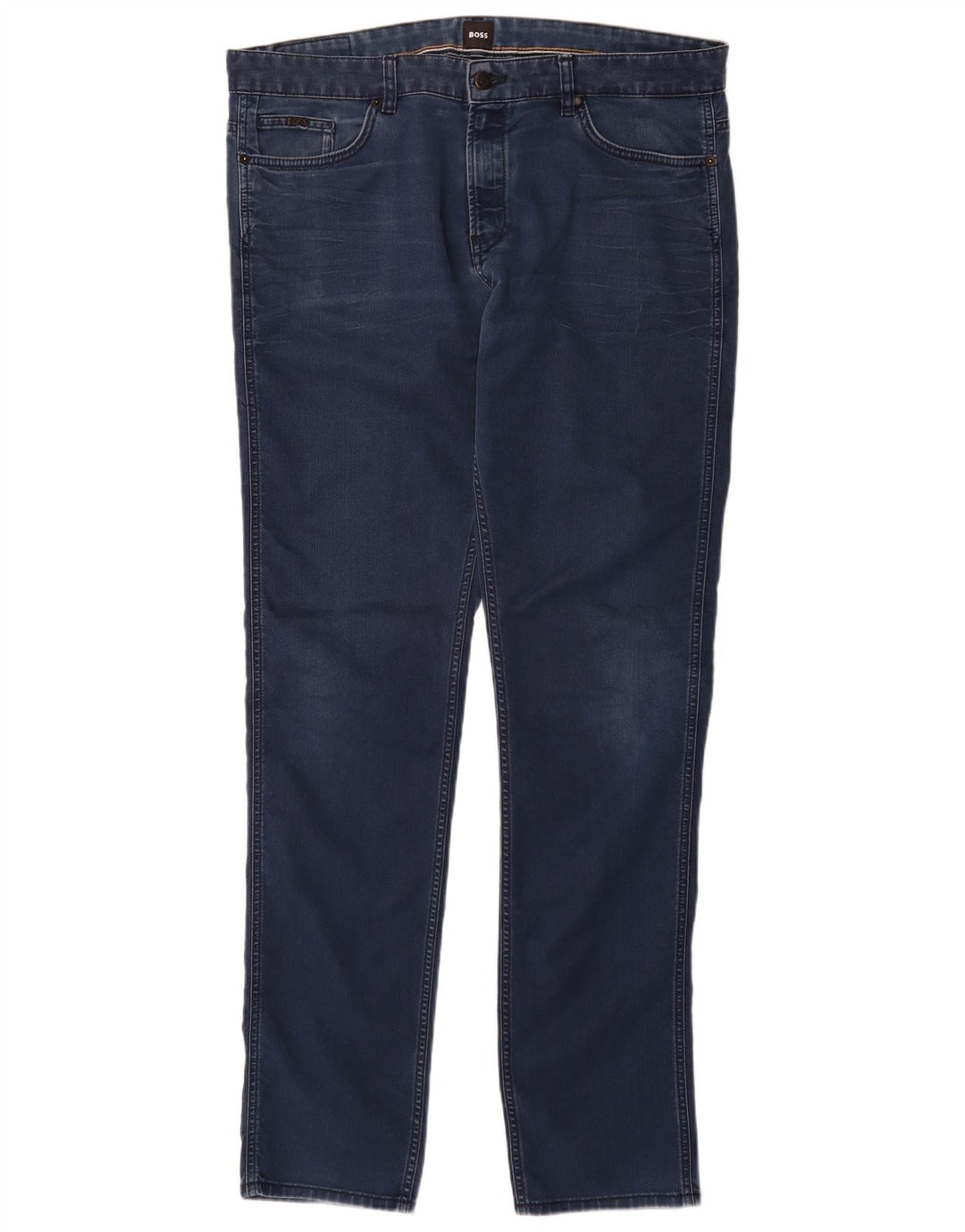 Hugo Boss Mens Slim Jeans W38 L36 Navy Blue Cotton