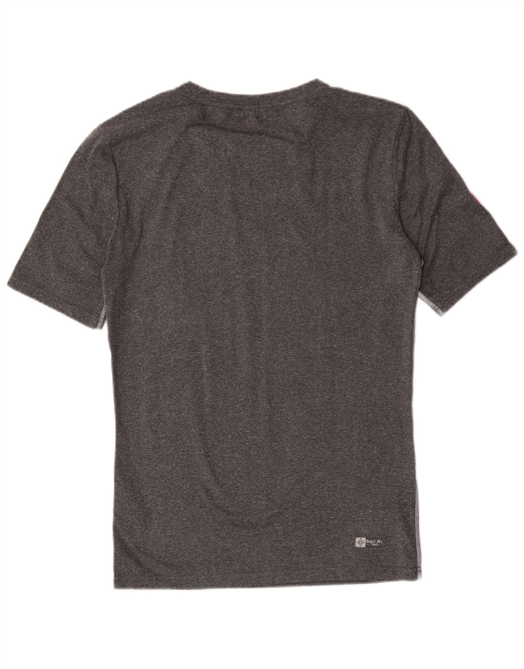 Superdry Womens Graphic T-Shirt Top UK 14 Large Grey Flecked Polyester
