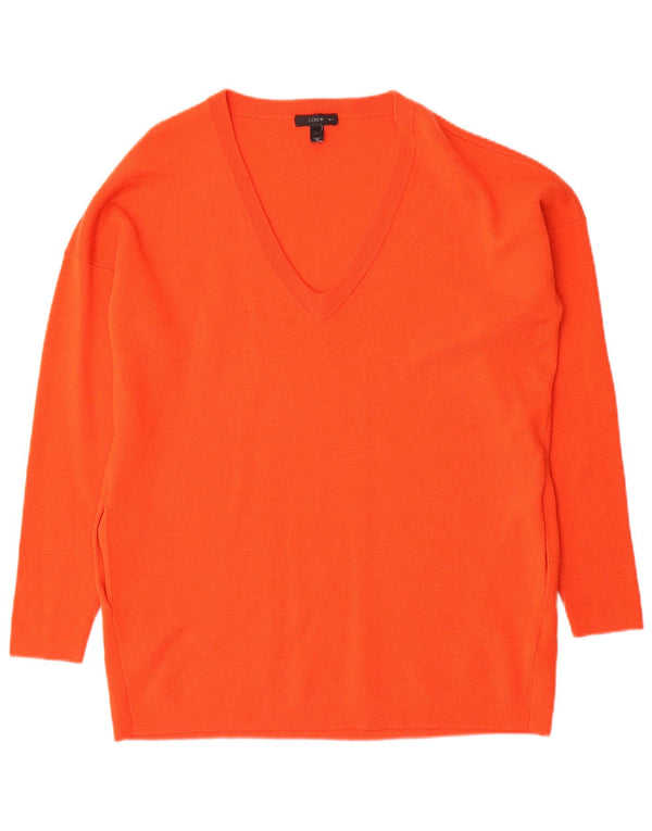 J. Crew Womens Longline Oversized V-hals sweater UK 10 Small Orange