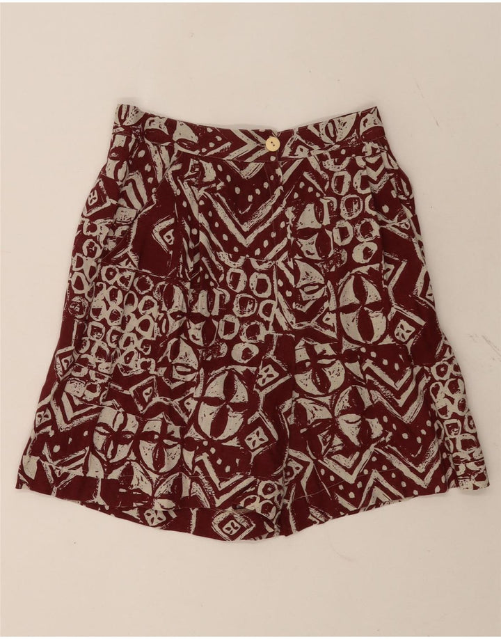 Marcello Cioni Womens Chino Shorts IT 44 Medium W26 Brown Geometric
