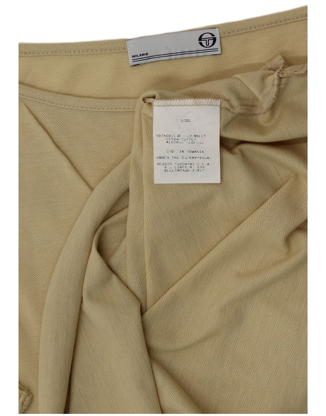 Sergio Tacchini Womens Milano Vest Top UK 12 Medium Beige Cotton
