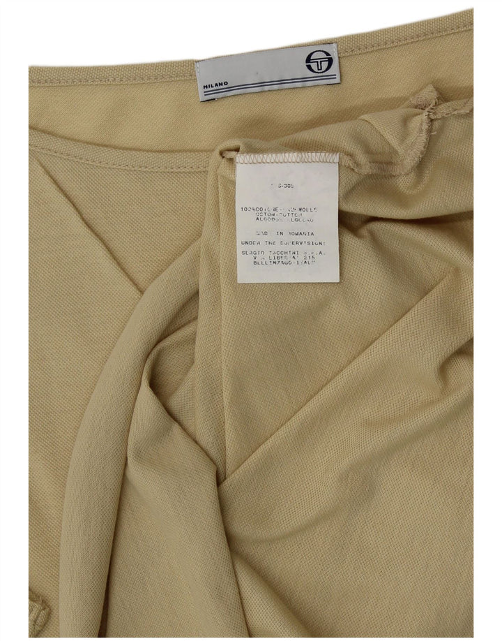 Sergio Tacchini Womens Milano Vest Top UK 12 Medium Beige Cotton