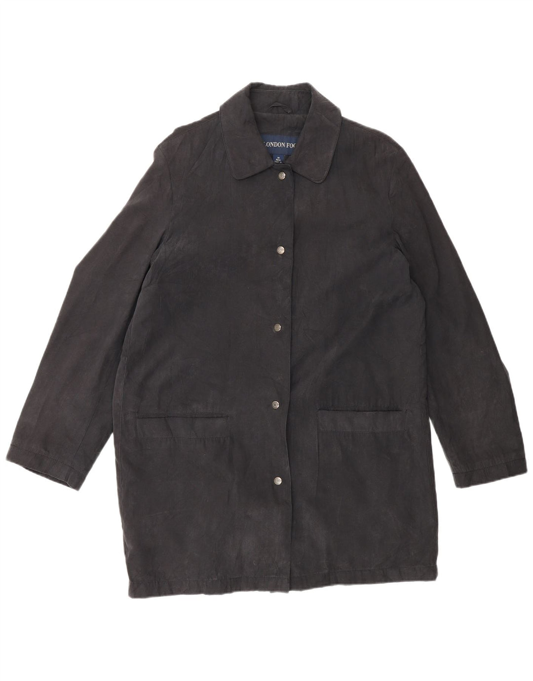 London Fog Damenmantel UK 14 Mittelschwarzes Polyester