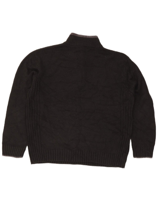 Pierre Cardin Herren-Pullover mit Reißverschluss, XL, schwarzes Acryl
