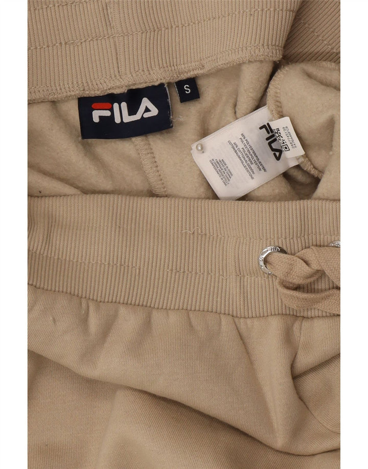 Fila Womens Graphic Tracksuit Trousers Joggers UK 10 Small  Beige Polyester