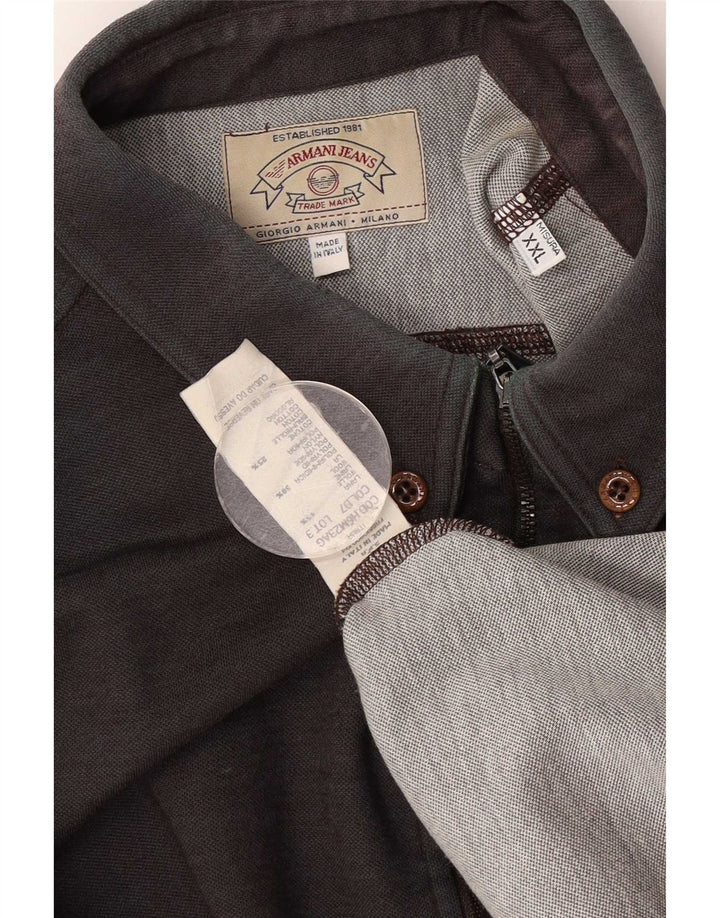 Armani Jeans Herreskjorte 2XL Brun Uld
