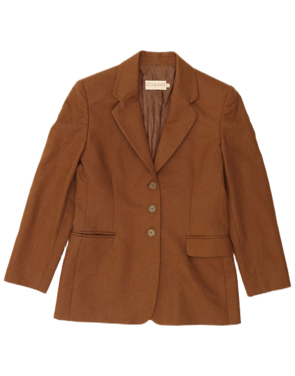 Superior Dame 3-knaps blazerjakke IT 42 Medium Brun Viscose