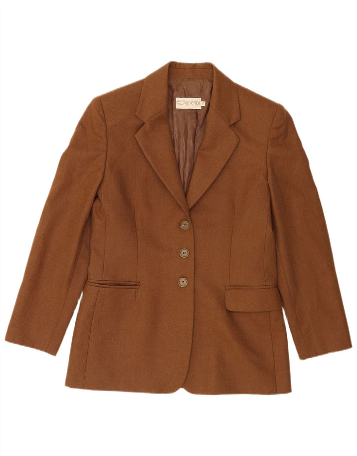 Superior Dame 3-knaps blazerjakke IT 42 Medium Brun Viscose