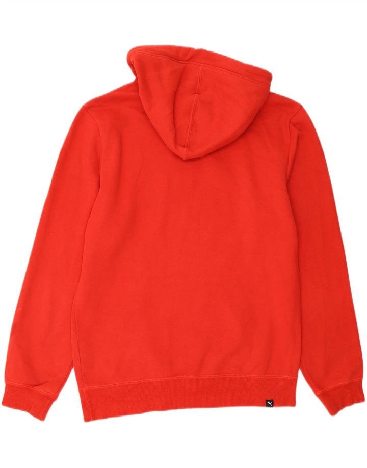 PUMA Mens Graphic Hoodie Jumper Small Red Cotton Vintage Puma and Second-Hand Puma from Messina Hembry 