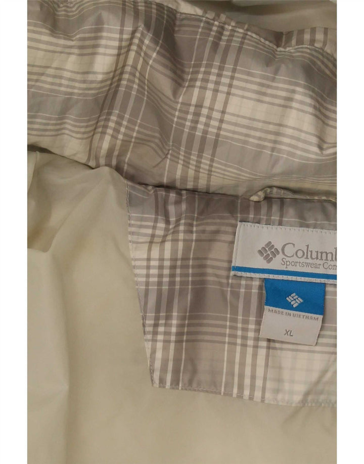 Columbia Chaqueta acolchada con capucha para mujer ES 40 XL Poliéster a cuadros gris
