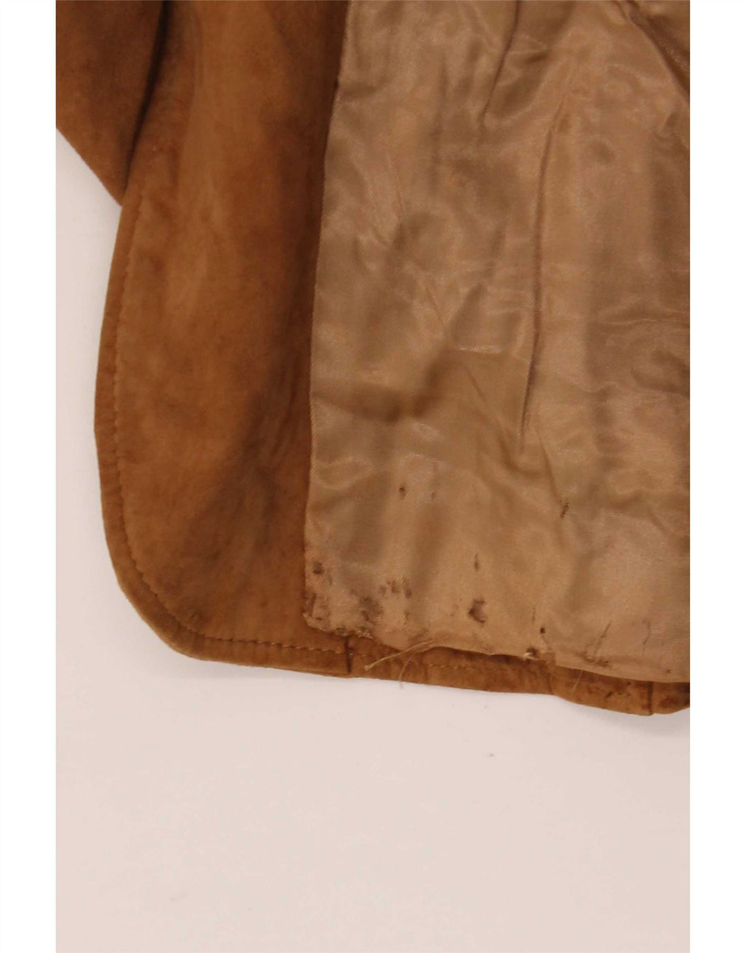 Giacca blazer a 2 bottoni in pelle scamosciata da donna Anfor IT 52 2XL Pelle beige