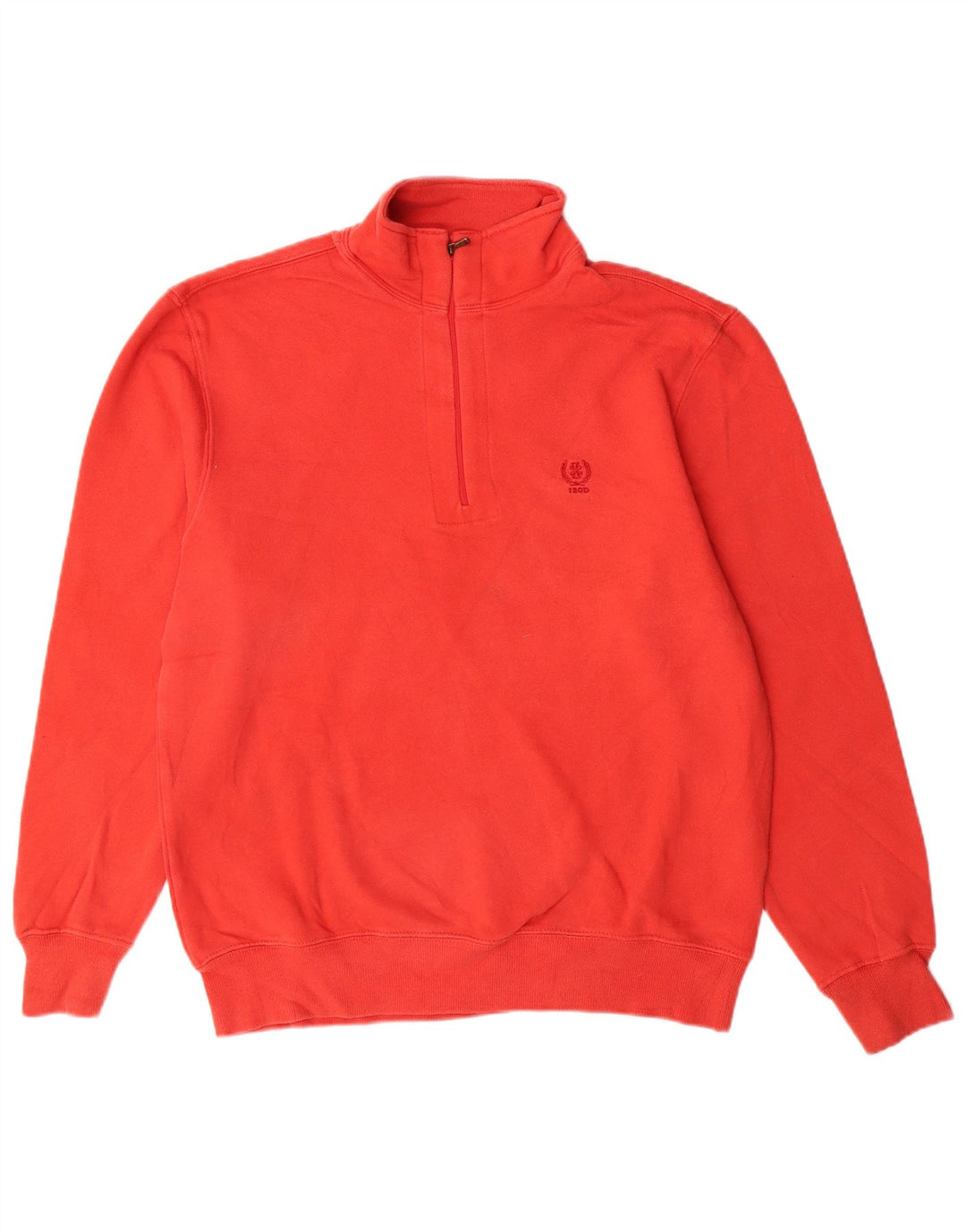 Felpa da uomo con zip 1/4 Izod, piccola, in cotone rosso