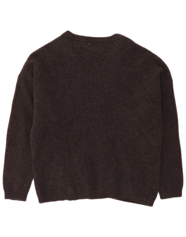 Sisley Mens Cardigan Sweater Large Grey Virgin Wool