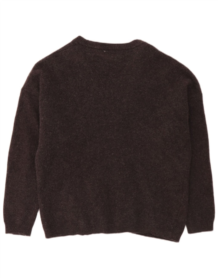 Sisley Cardigan Pull Large Gris Laine Vierge Homme