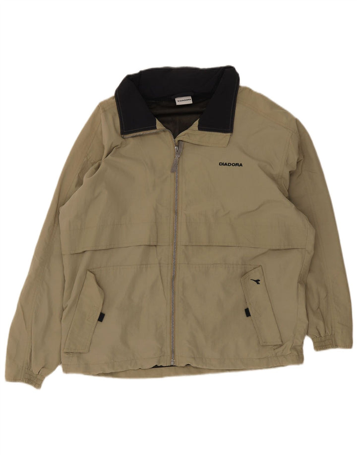 Diadora Ανδρικό μπουφάν βροχής UK 36 Small Khaki Polyamide
