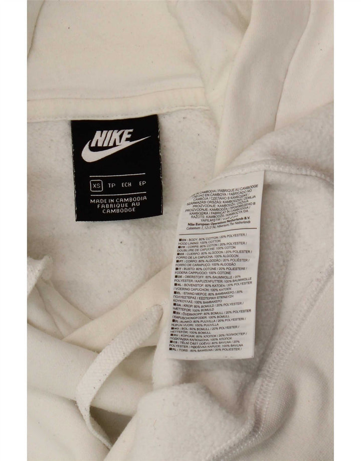 Nike Mens Hoodie Jumper XS White Cotton