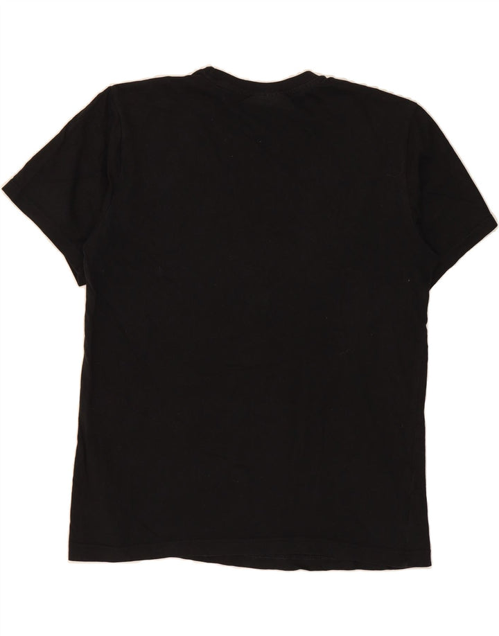 KAPPA Womens Graphic T-Shirt Top UK 14 Medium Black Viscose Vintage Kappa and Second-Hand Kappa from Messina Hembry 