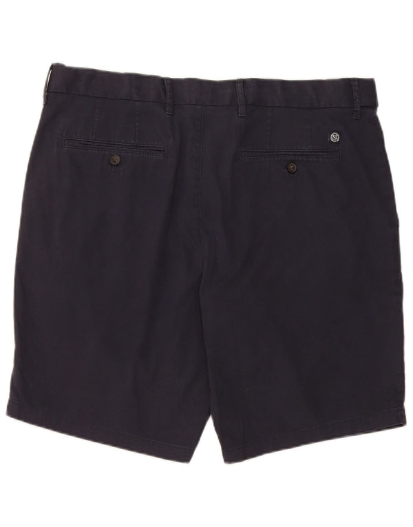 Marks & Spencer Mens Chino Shorts W36 Large Navy Blue Cotton