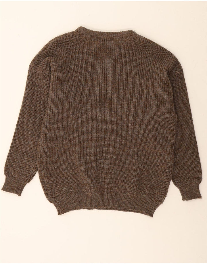 BARBOUR Mens Crew Neck Jumper Sweater Medium Khaki New Wool