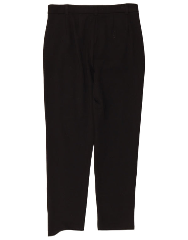 Marks & Spencer Womens Straight Casual Trousers UK 10 Small W30 L25 Black