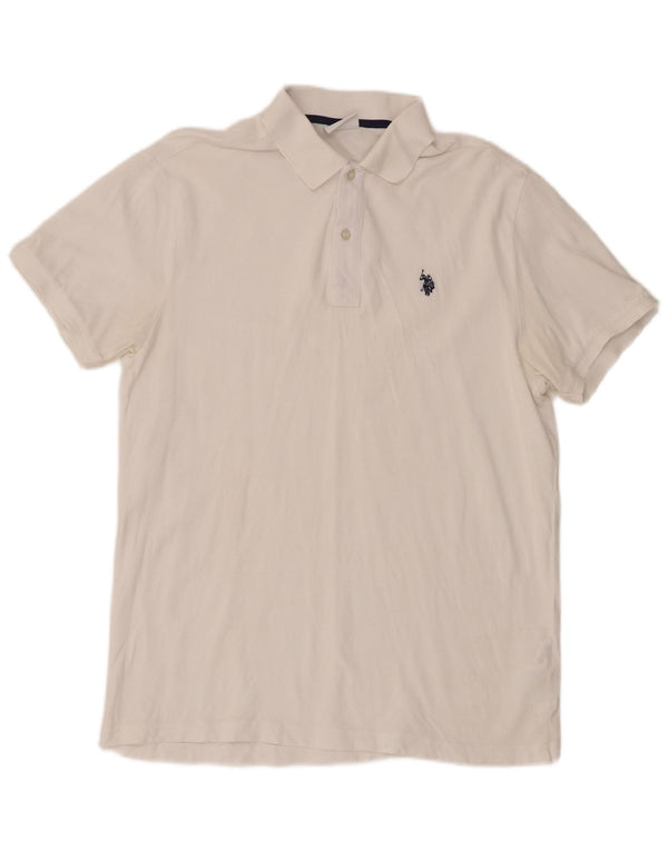 U.S. Polo Assn. Mens Shirt Large White Cotton