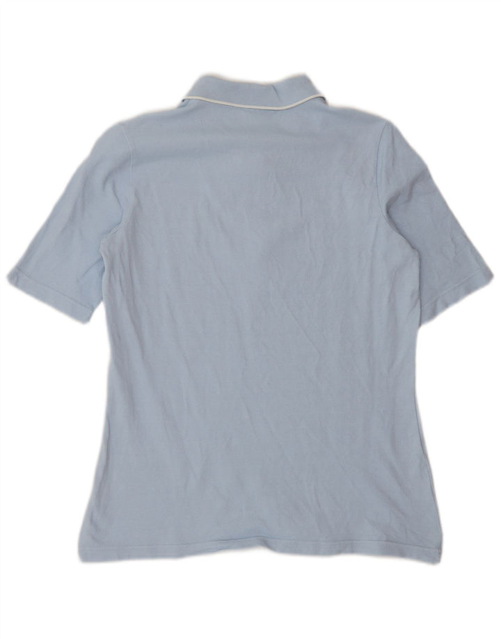 Lacoste Dame Polo Shirt Størrelse 42 Stor Blå Bomuld
