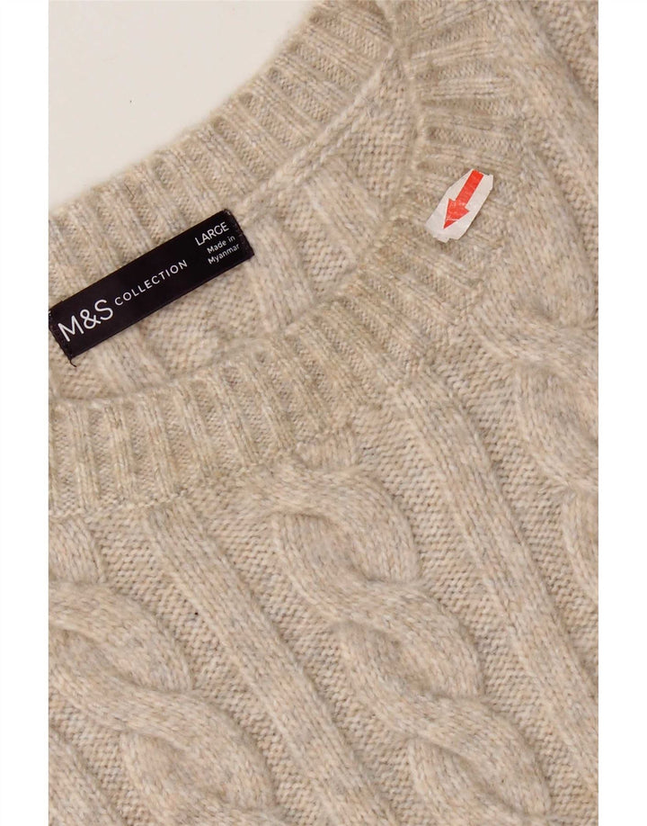 Marks & Spencer Damevest Tank Top UK 16 Large Beige Polyester