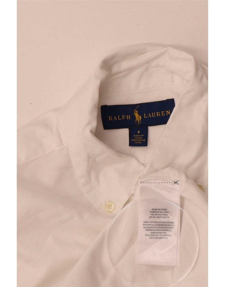 Ralph Lauren drengeskjorte 7-8 år hvid bomuld