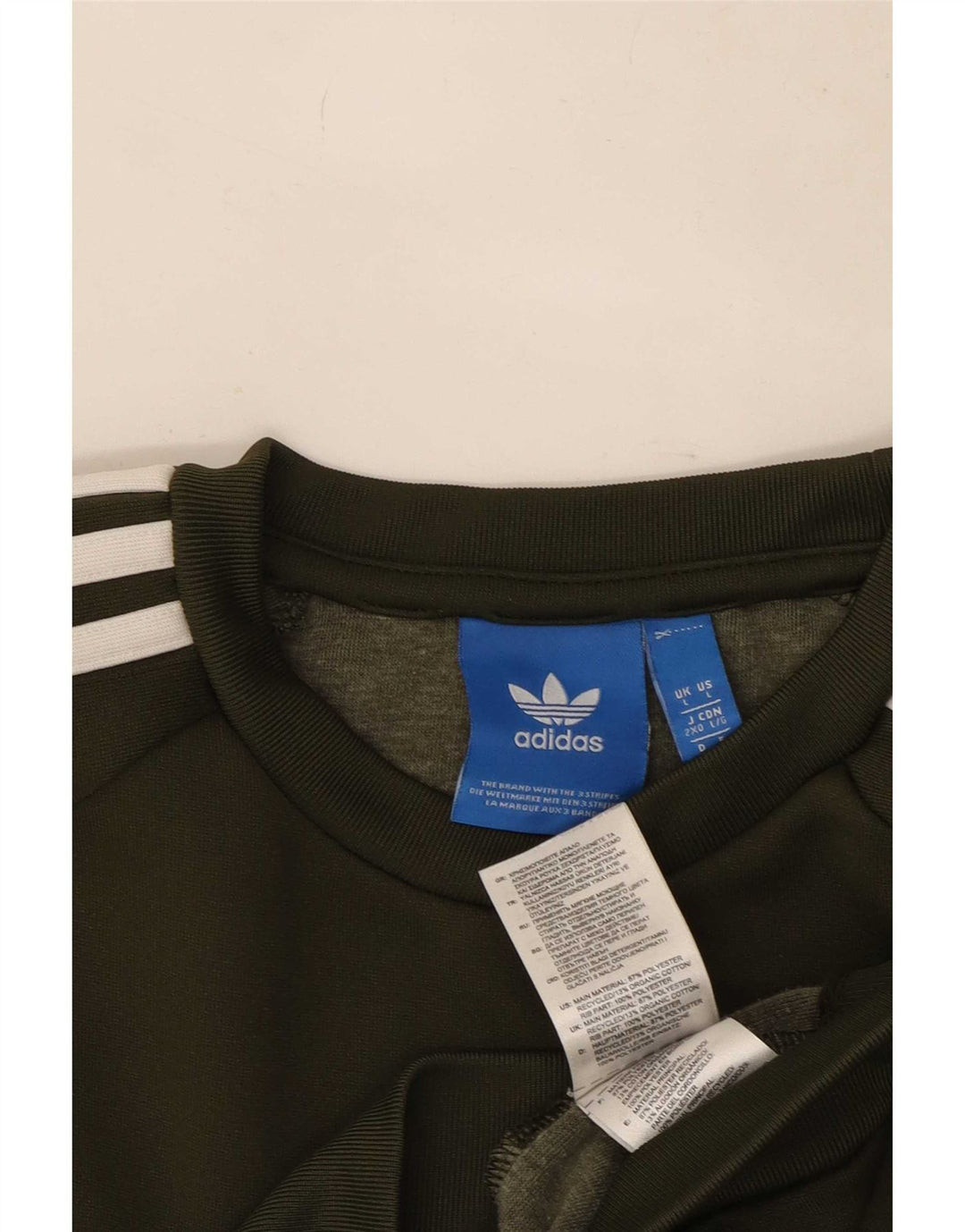 Мужская толстовка Adidas Джемпер большого цвета хаки из полиэстера