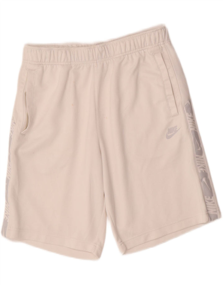 NIKE Mens Graphic Sport Shorts Large  White Polyester