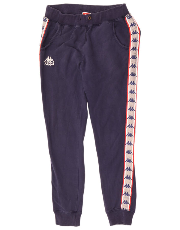 Kappa Hombre Pantalones De Chándal Con Gráfico Joggers Small Azul Marino Colorblock