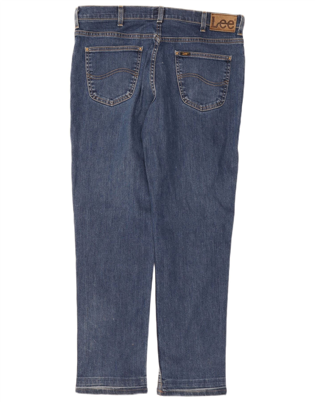 Lee Mens Straight Jeans W38 L31 Blue Cotton