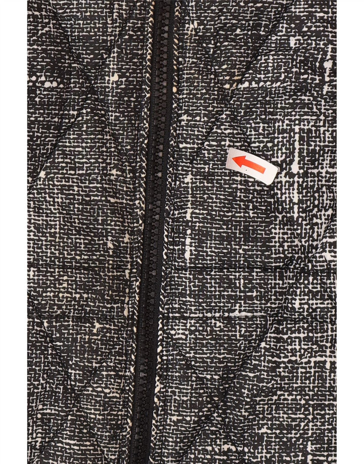 Marks & Spencer Damen Steppjacke UK 20 2XL Schwarz geflecktes Polyester