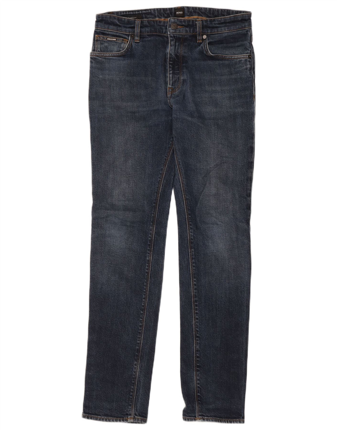 Jeans dritti slim da uomo Hugo Boss W30 L32 Blu Navy