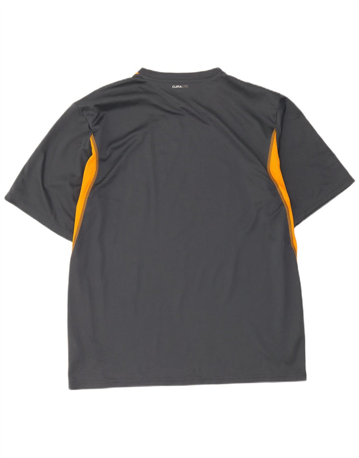 Adidas Mens Climalite T-Shirt Top XL Grey Colourblock Polyester