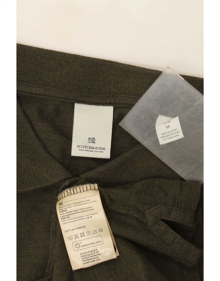 Scotch & Soda Mens Polo Shirt Medium Khaki Cotton