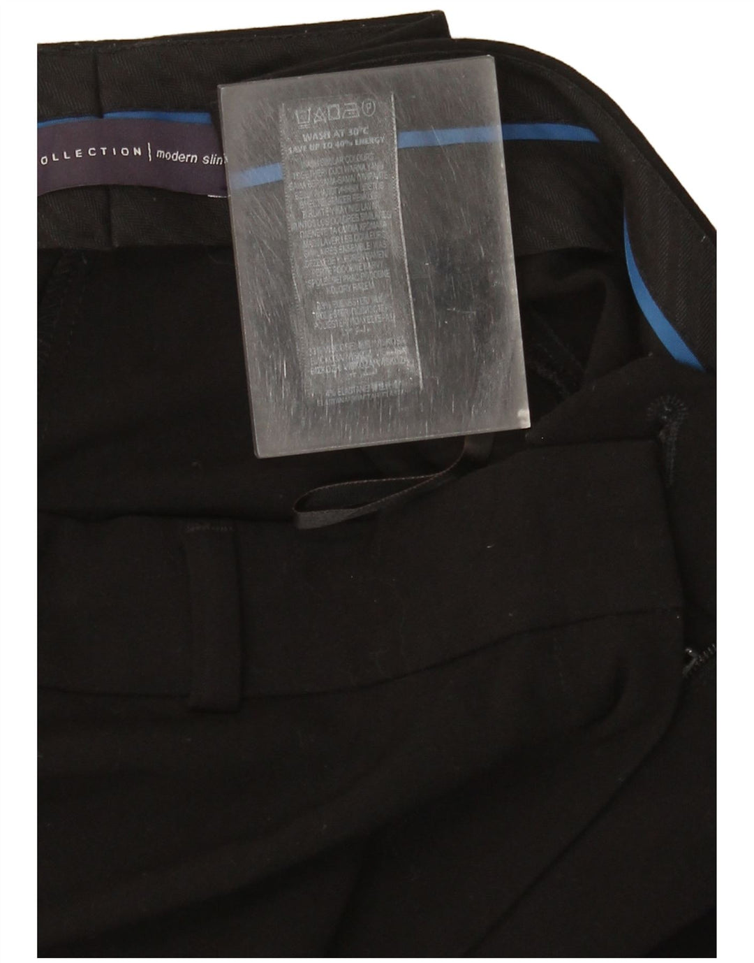 Marks & Spencer Womens Slim Chino Trousers UK 12 Medium W32 L29 Black