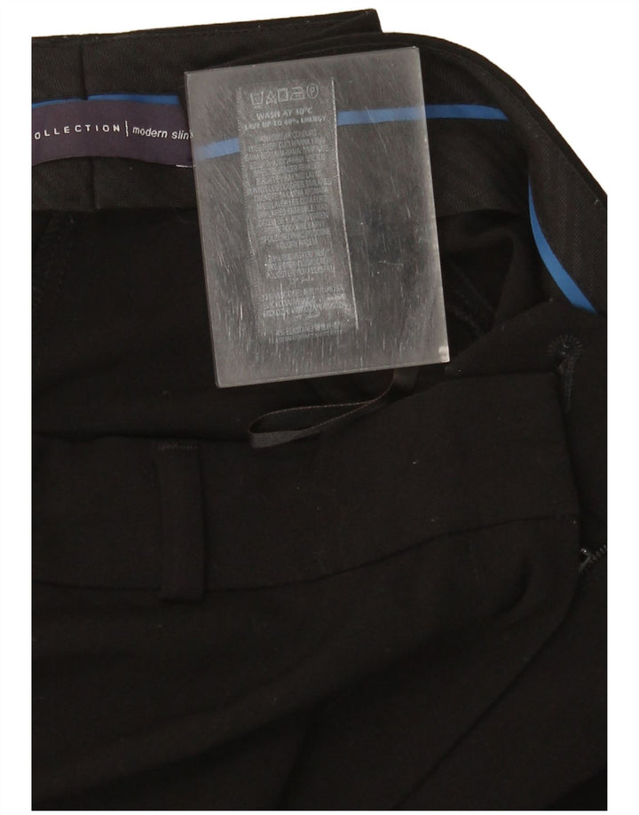 Marks & Spencer Womens Slim Chino Trousers UK 12 Medium W32 L29 Black