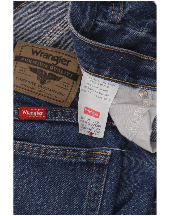 Wrangler Mens Straight Jeans W29 L32 Blue Cotton