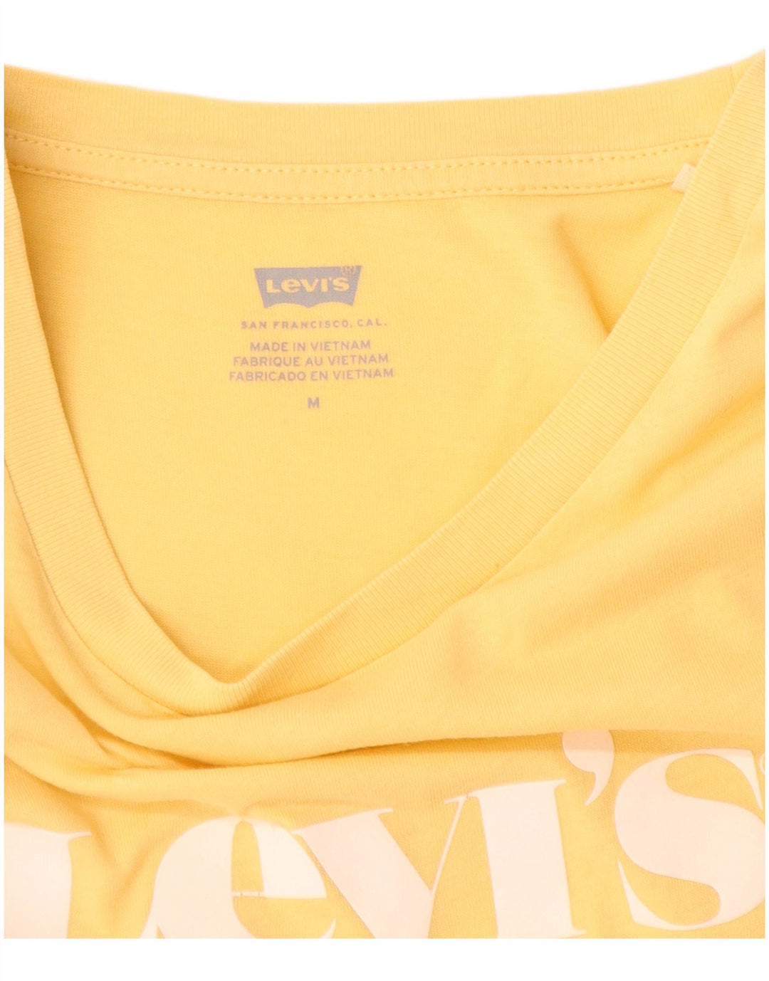Levi's Damen Grafik-T-Shirt-Oberteil UK 12 Mittelgelb