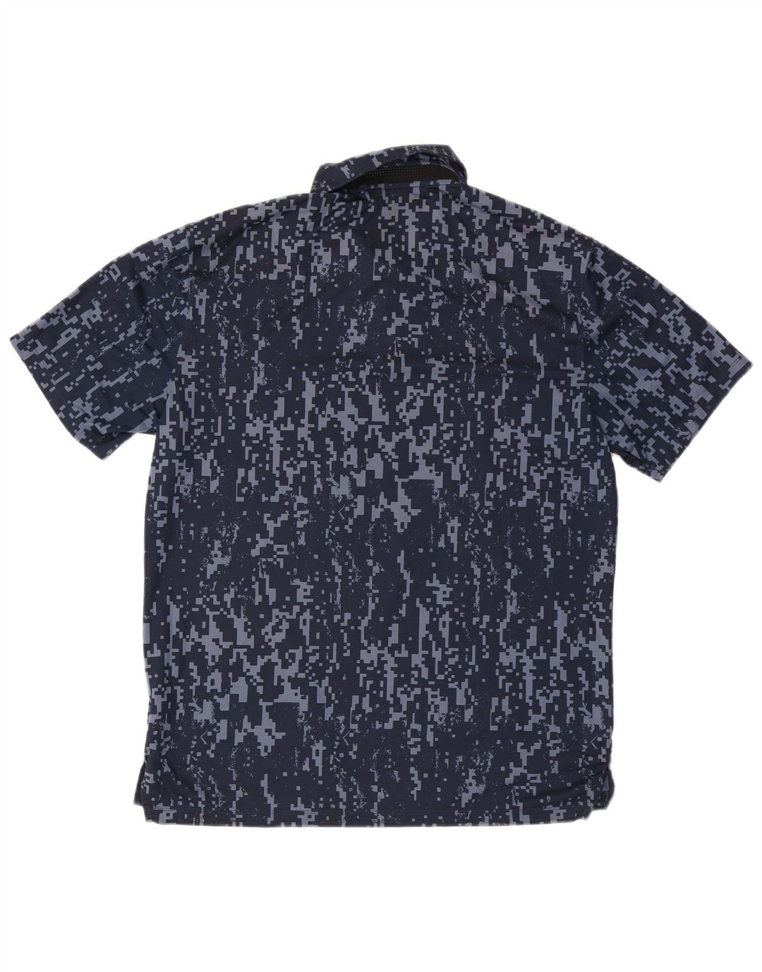 Nike Mens Standard Fit Polo Shirt Medium Navy Blue Geometric Polyester