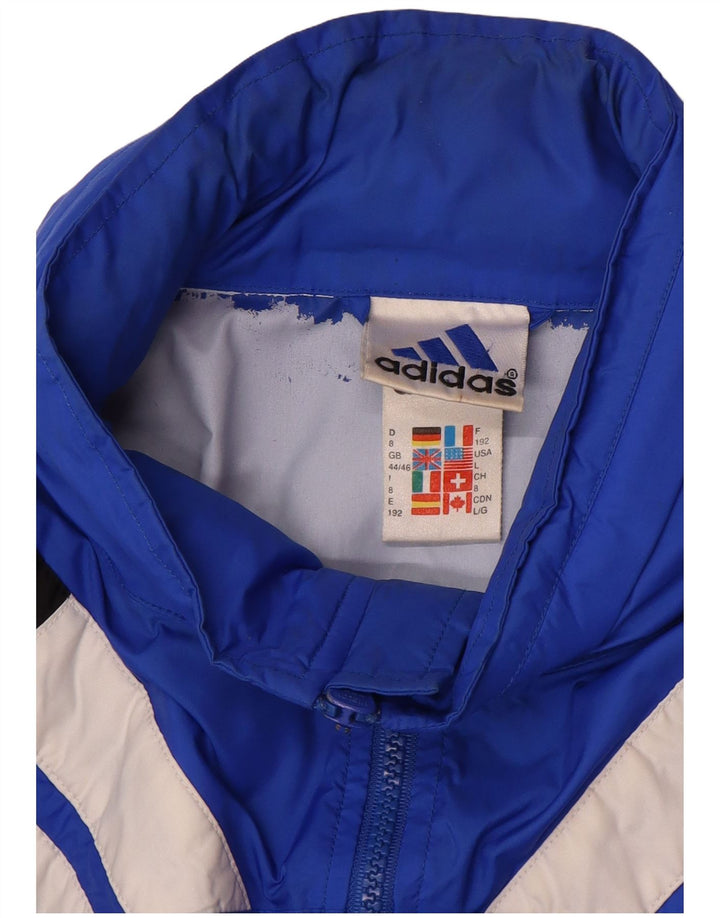 Adidas Mens Rain Jacket UK 44/46 Large Blue Colourblock Polyamide